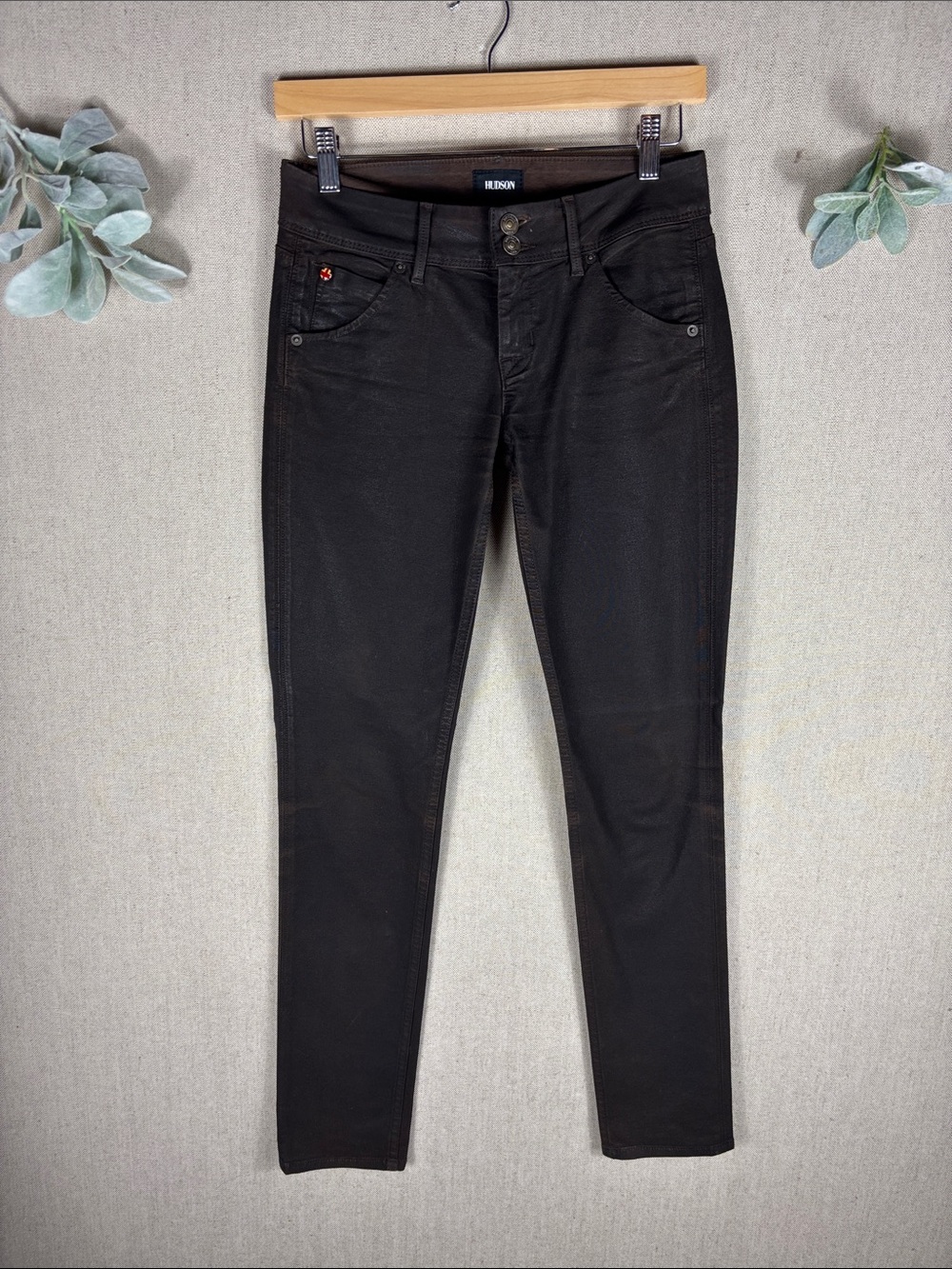 Hudson Jeans > Collin Skinny Brown Jeans 25